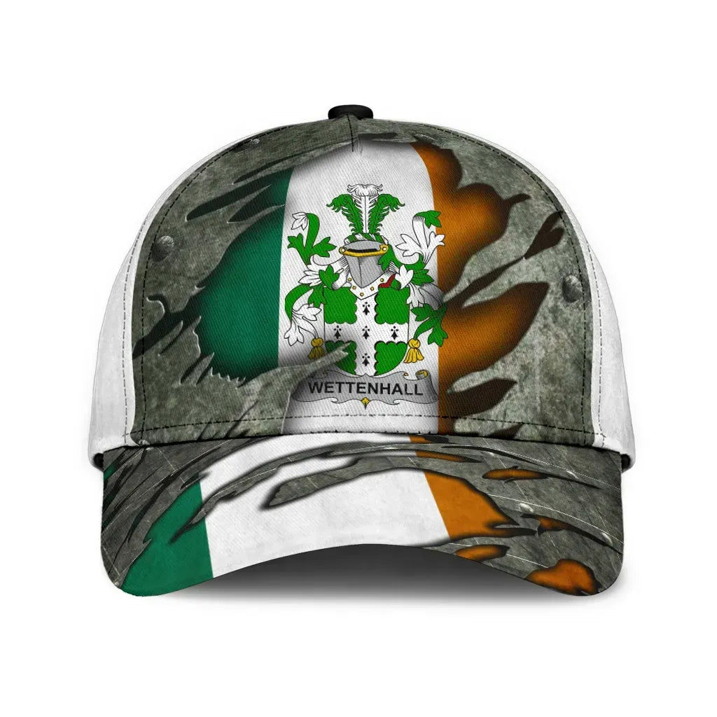 Clan Wettenhall Coat Of Arms - Irish Family Crest Classic Cap YX89 Wettenhall Coat Of Arms Irish Cap   
