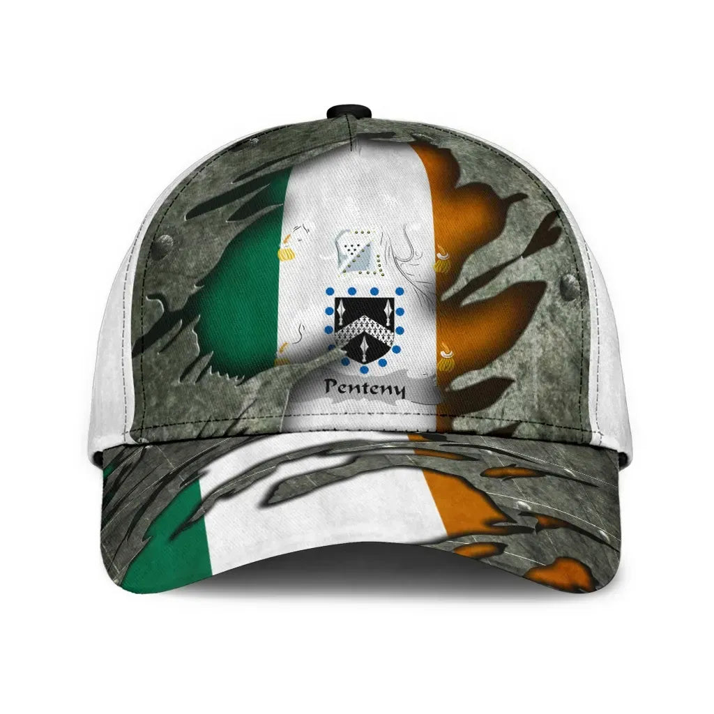 Clan Penteny Coat Of Arms - Irish Family Crest Classic Cap TN78 Penteny Coat Of Arms Irish Cap   