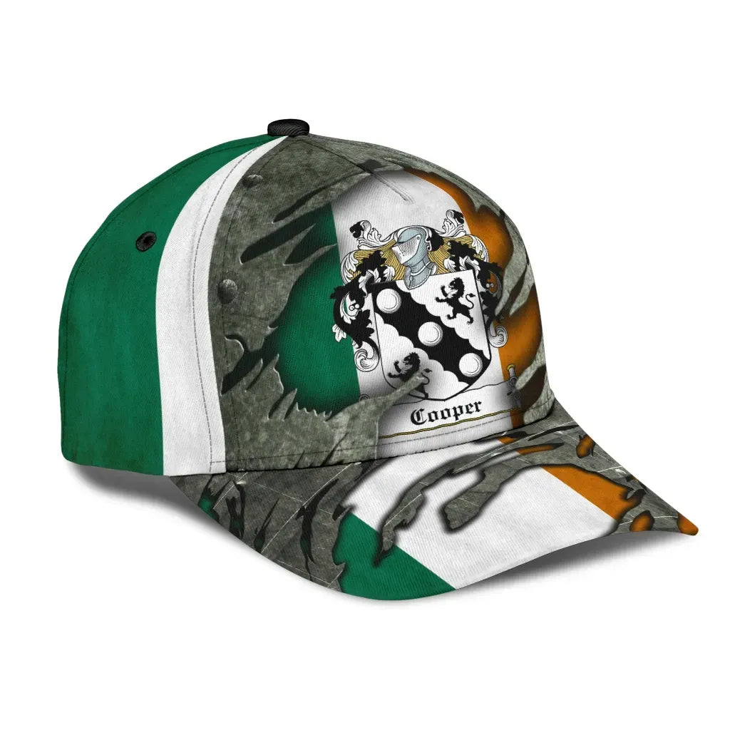 Clan Cooper Coat Of Arms - Irish Family Crest Classic Cap XT87 Cooper Coat Of Arms Irish Cap   