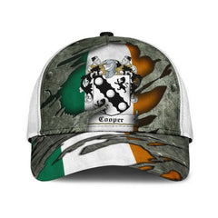 Clan Cooper Coat Of Arms - Irish Family Crest Classic Cap XT87 Cooper Coat Of Arms Irish Cap   