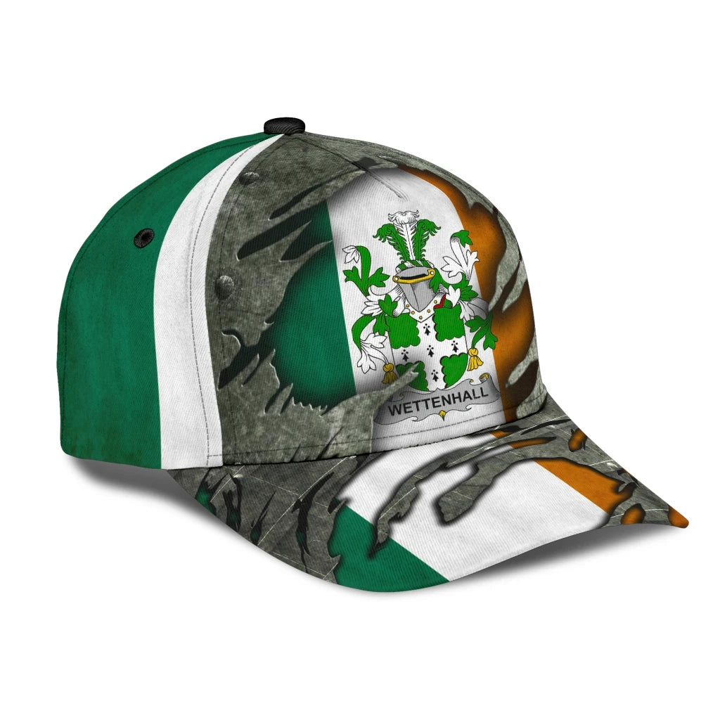 Clan Wettenhall Coat Of Arms - Irish Family Crest Classic Cap YX89 Wettenhall Coat Of Arms Irish Cap   