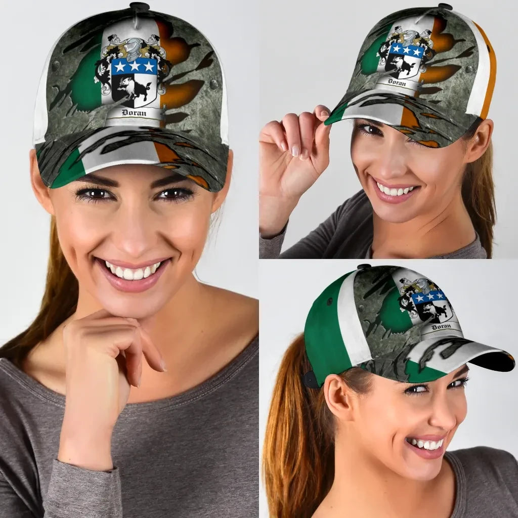 Clan Doran Coat Of Arms - Irish Family Crest Classic Cap YW49 Doran Coat Of Arms Irish Cap   