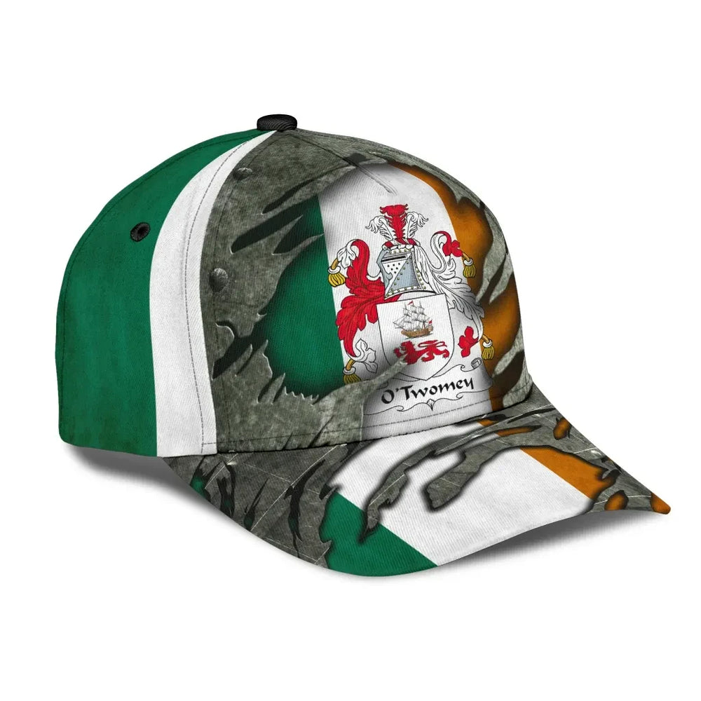 Clan Otwomey Coat Of Arms - Irish Family Crest Classic Cap ET73 Otwomey Coat Of Arms Irish Cap   