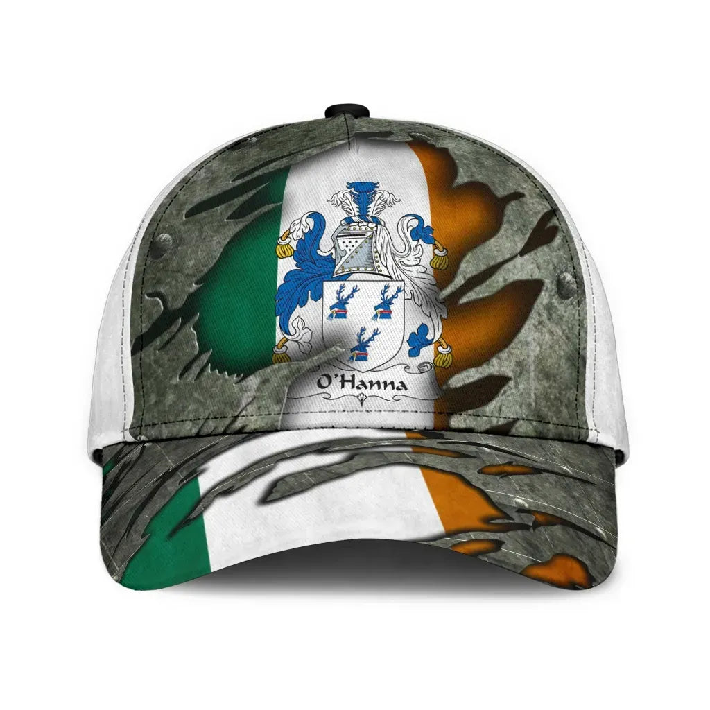 Clan Ohanna Coat Of Arms - Irish Family Crest Classic Cap VG62 Ohanna Coat Of Arms Irish Cap   