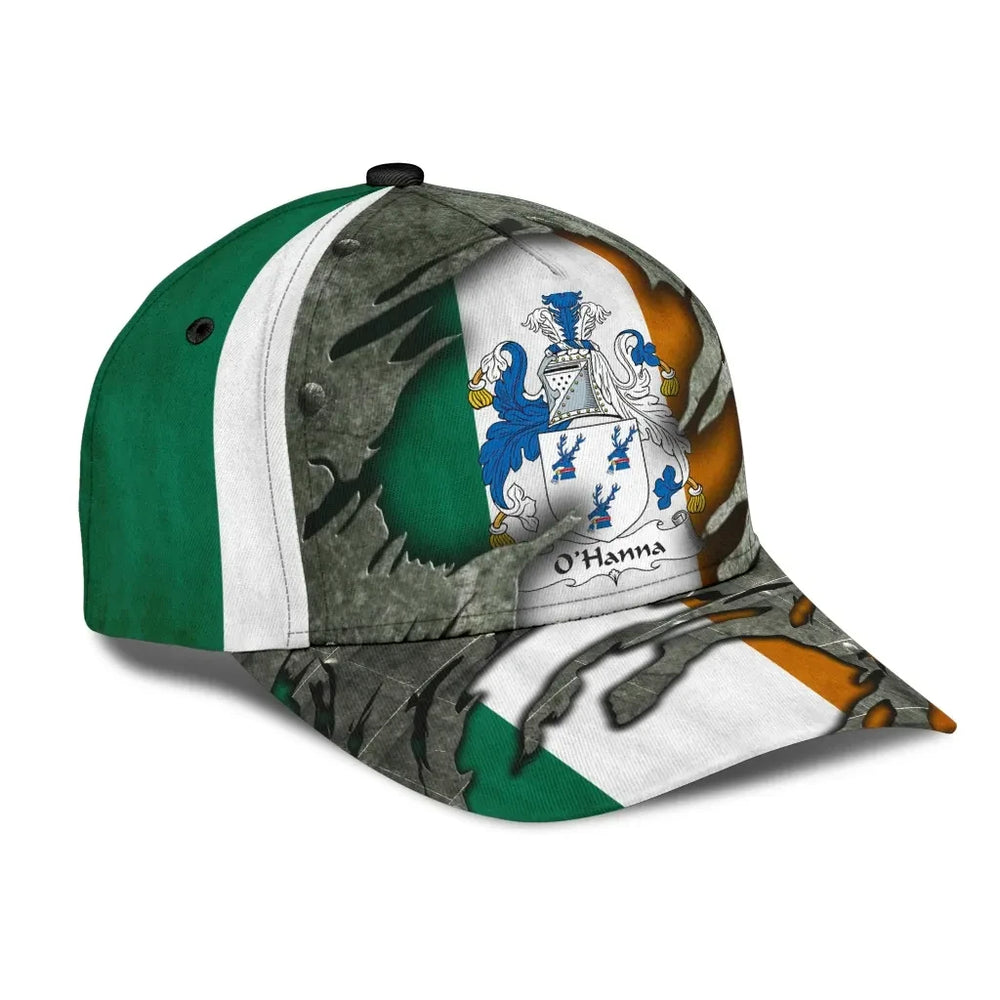Clan Ohanna Coat Of Arms - Irish Family Crest Classic Cap VG62 Ohanna Coat Of Arms Irish Cap   