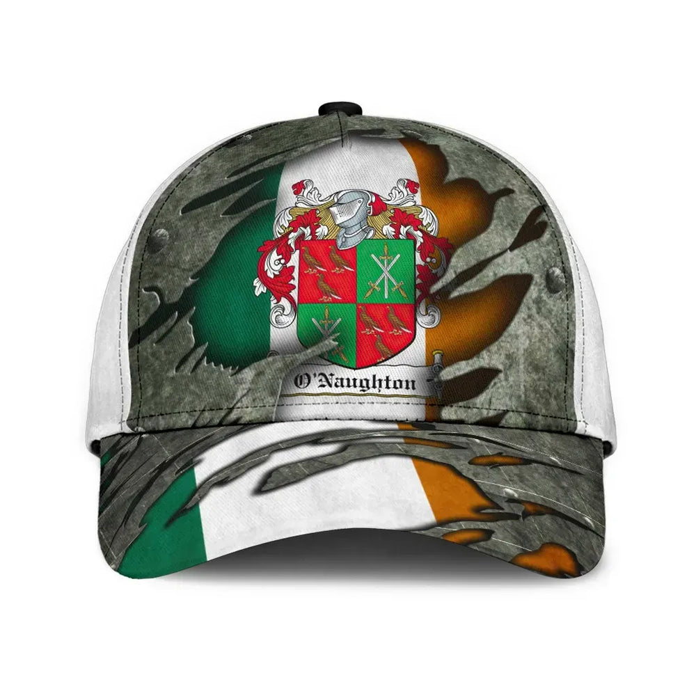Clan Onaughton Coat Of Arms - Irish Family Crest Classic Cap WN78 Onaughton Coat Of Arms Irish Cap   