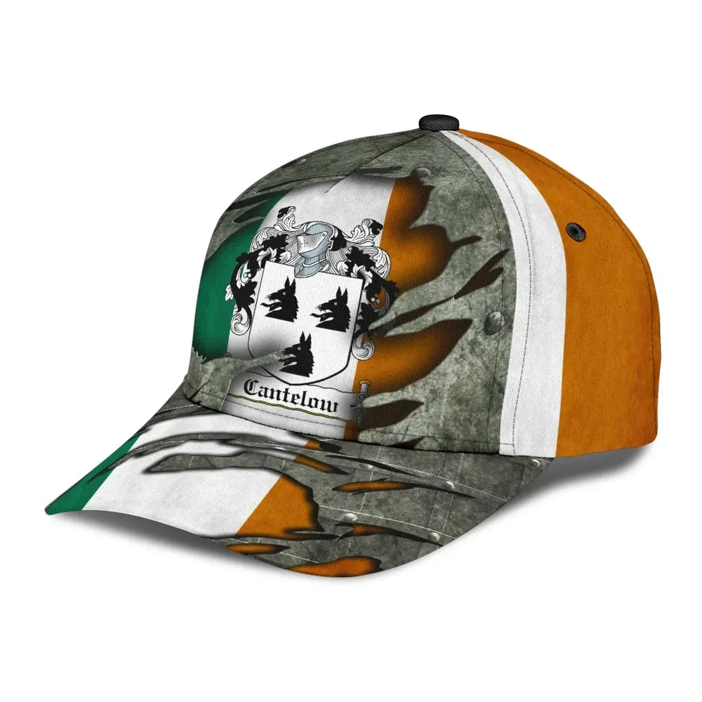 Clan Cantelow Coat Of Arms - Irish Family Crest Classic Cap EU26 Cantelow Coat Of Arms Irish Cap   