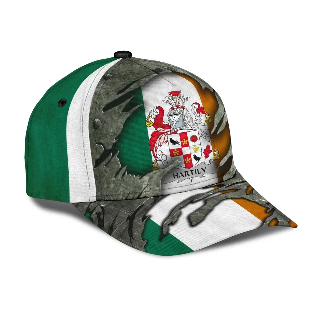 Clan Hartily Coat Of Arms - Irish Family Crest Classic Cap MT79 Hartily Coat Of Arms Irish Cap   