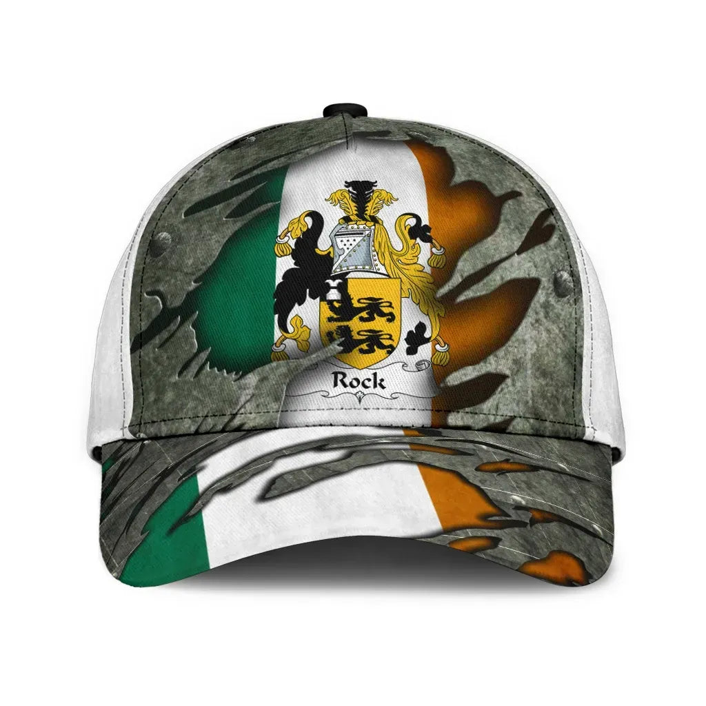 Clan Rock Coat Of Arms - Irish Family Crest Classic Cap IN39 Rock Coat Of Arms Irish Cap   