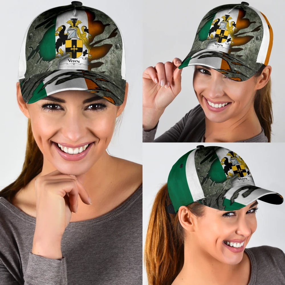 Clan Vesey Coat Of Arms - Irish Family Crest Classic Cap XY56 Vesey Coat Of Arms Irish Cap   