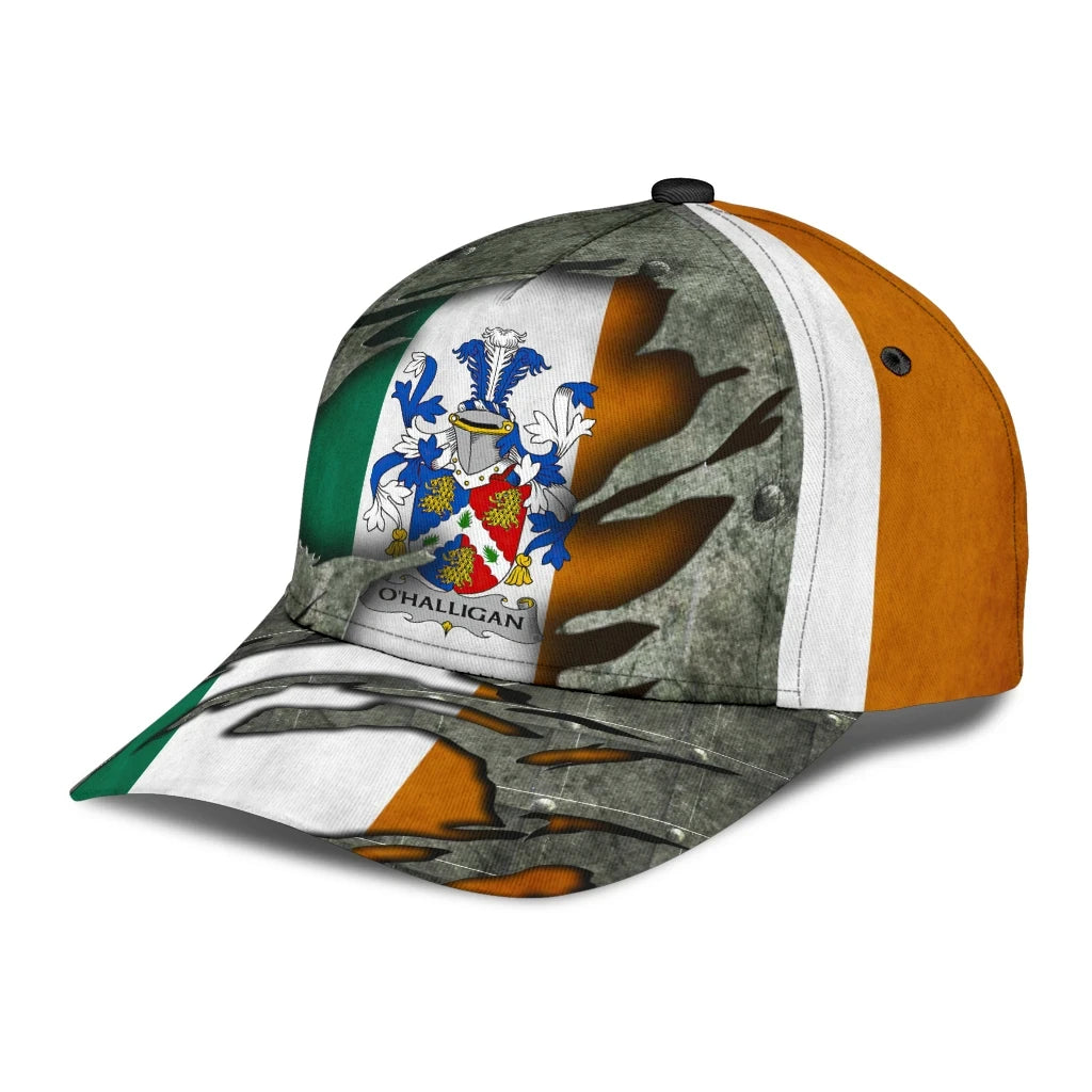 Clan Ohalligan Coat Of Arms - Irish Family Crest Classic Cap FD10 Ohalligan Coat Of Arms Irish Cap   