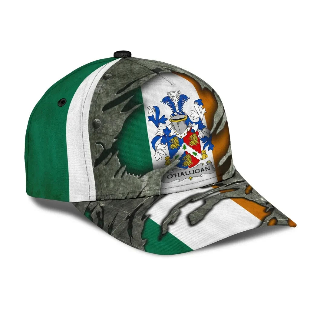 Clan Ohalligan Coat Of Arms - Irish Family Crest Classic Cap FD10 Ohalligan Coat Of Arms Irish Cap   