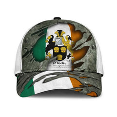 Clan Okielty Coat Of Arms - Irish Family Crest Classic Cap SR58 Okielty Coat Of Arms Irish Cap   