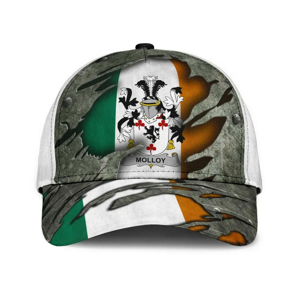 Clan Molloy Coat Of Arms - Irish Family Crest Classic Cap HV80 Molloy Coat Of Arms Irish Cap   