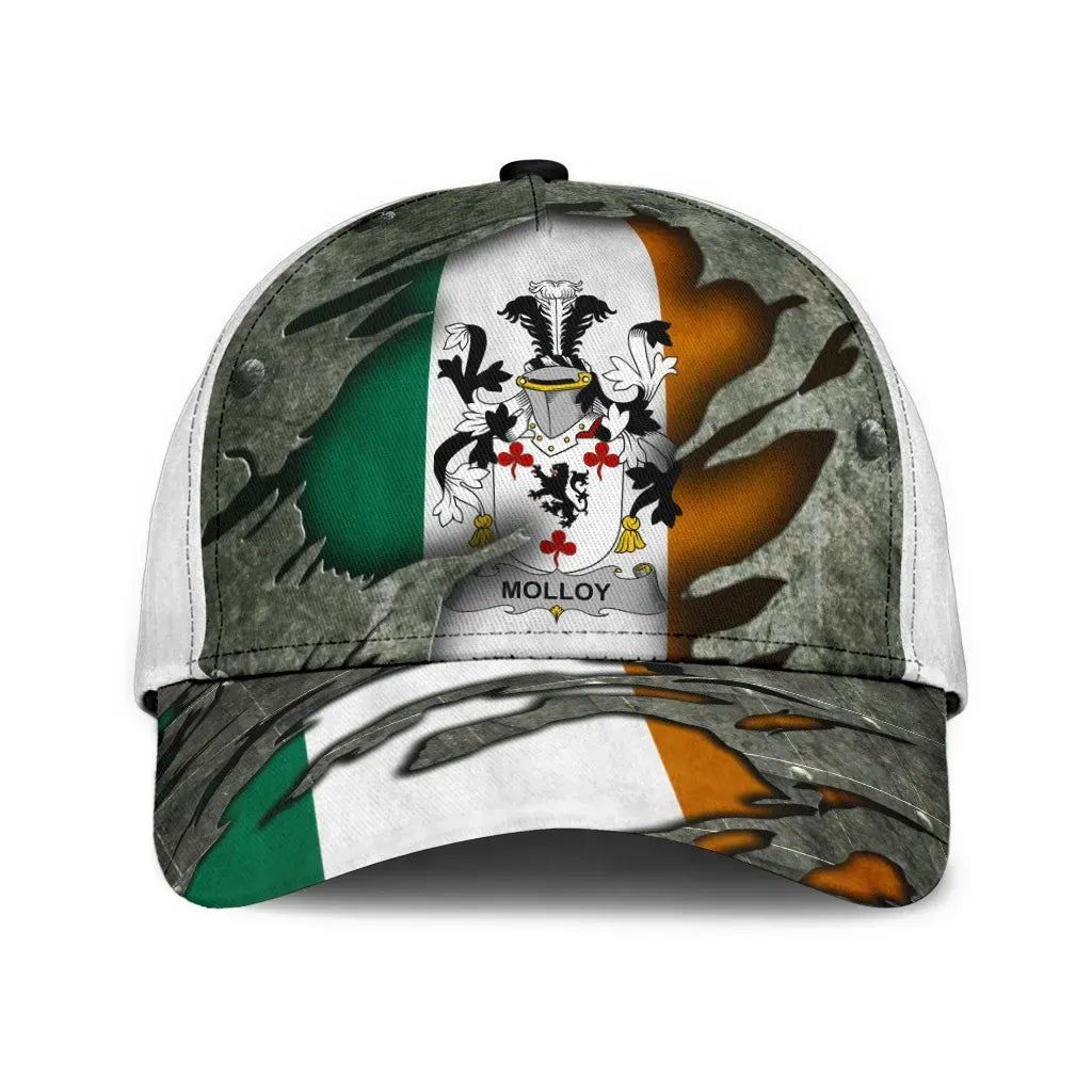 Clan Molloy Coat Of Arms - Irish Family Crest Classic Cap HV80 Molloy Coat Of Arms Irish Cap   