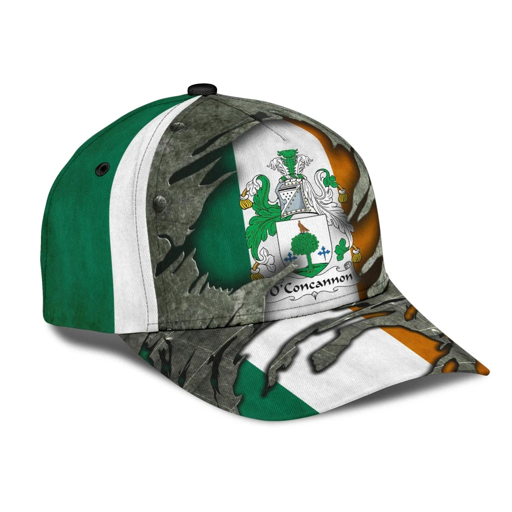 Clan Oconcannon Coat Of Arms - Irish Family Crest Classic Cap OA73 Oconcannon Coat Of Arms Irish Cap   