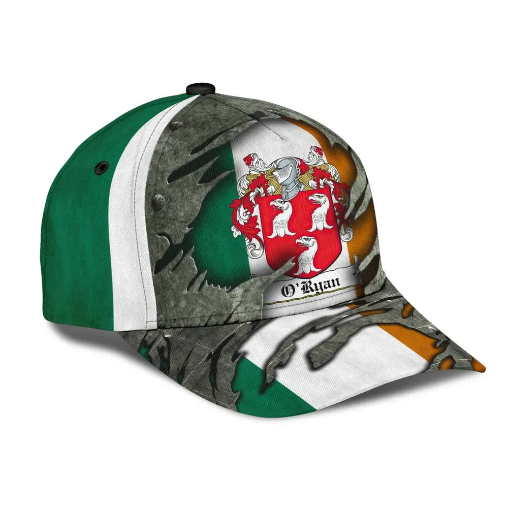 Clan Oryan Coat Of Arms - Irish Family Crest Classic Cap PM89 Oryan Coat Of Arms Irish Cap   