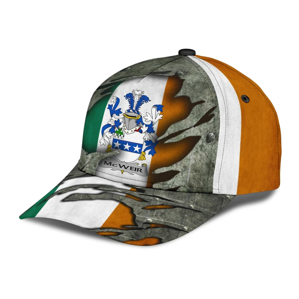 Clan Mcweir Coat Of Arms - Irish Family Crest Classic Cap ZD88 Mcweir Coat Of Arms Irish Cap   