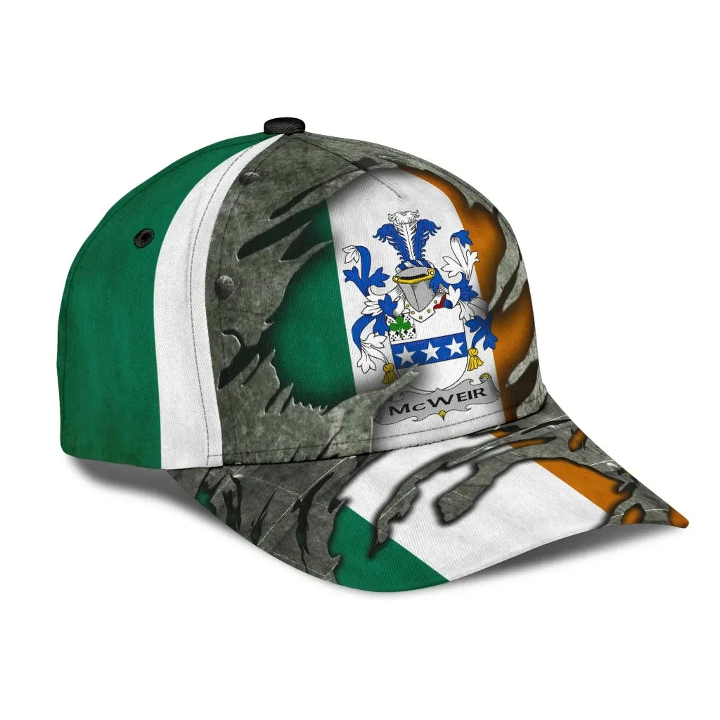 Clan Mcweir Coat Of Arms - Irish Family Crest Classic Cap ZD88 Mcweir Coat Of Arms Irish Cap   