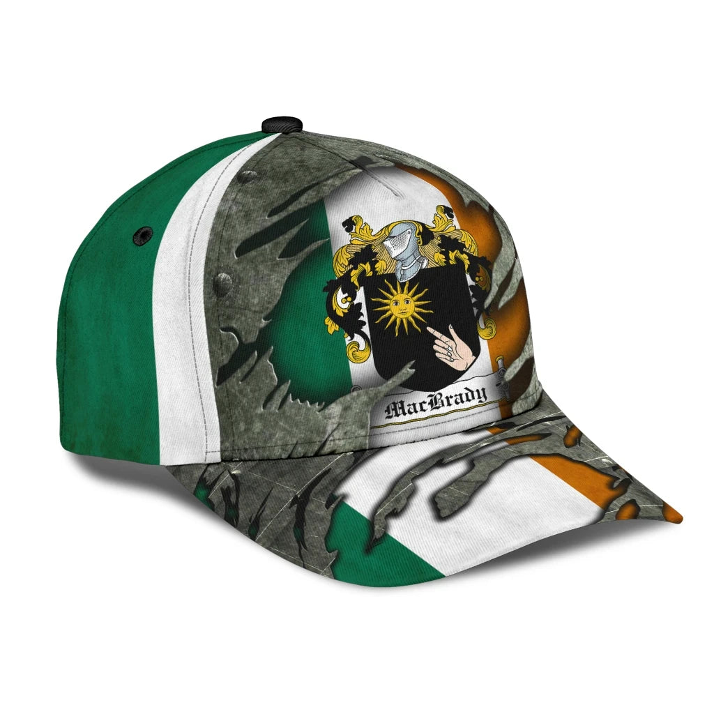 Clan Macbrady Coat Of Arms - Irish Family Crest Classic Cap GV70 Macbrady Coat Of Arms Irish Cap   
