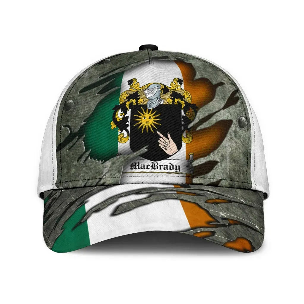 Clan Macbrady Coat Of Arms - Irish Family Crest Classic Cap GV70 Macbrady Coat Of Arms Irish Cap   