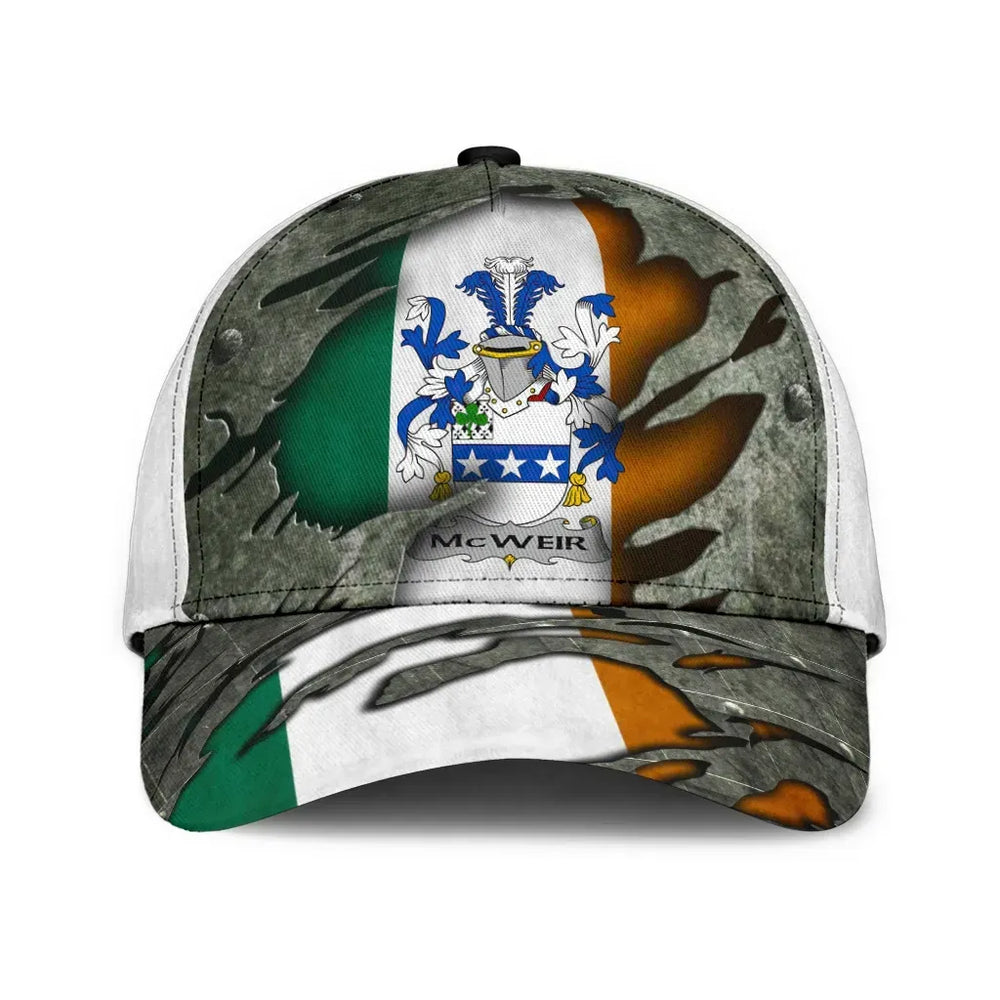 Clan Mcweir Coat Of Arms - Irish Family Crest Classic Cap ZD88 Mcweir Coat Of Arms Irish Cap   