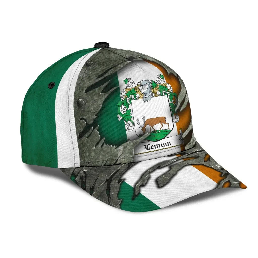 Clan Lennon Coat Of Arms - Irish Family Crest Classic Cap TT80 Lennon Coat Of Arms Irish Cap   