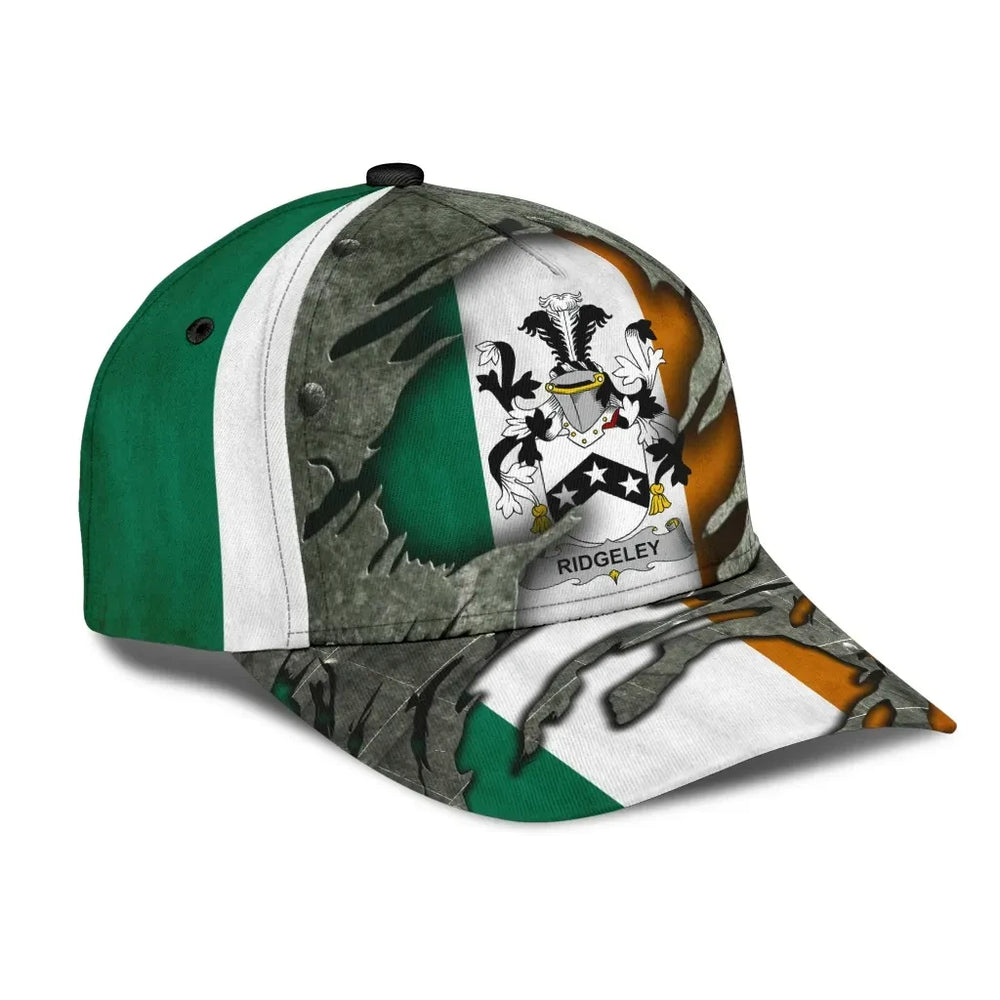 Clan Ridgeley Coat Of Arms - Irish Family Crest Classic Cap ZI40 Ridgeley Coat Of Arms Irish Cap   