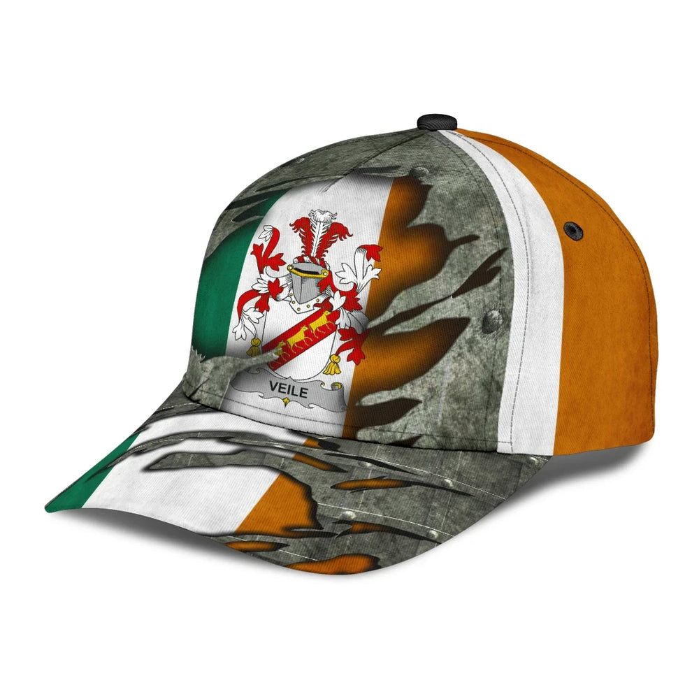 Clan Veile Coat Of Arms - Irish Family Crest Classic Cap NA75 Veile Coat Of Arms Irish Cap   
