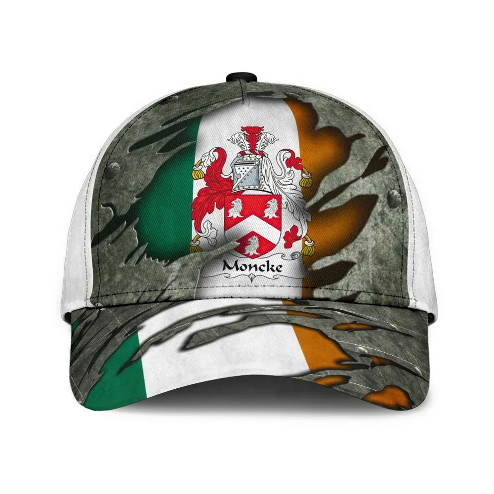 Clan Moncke Coat Of Arms - Irish Family Crest Classic Cap IU75 Moncke Coat Of Arms Irish Cap   