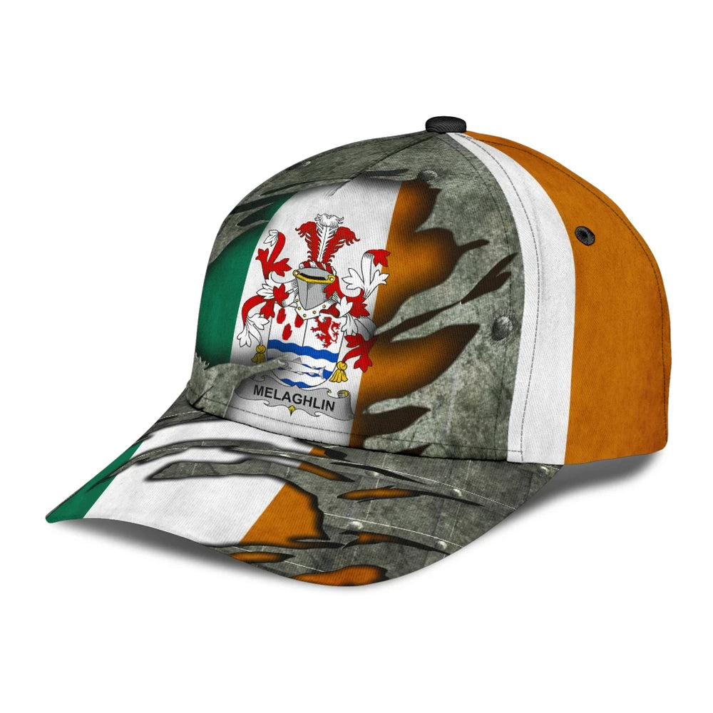 Clan Melaghlin Coat Of Arms - Irish Family Crest Classic Cap HX24 Melaghlin Coat Of Arms Irish Cap   
