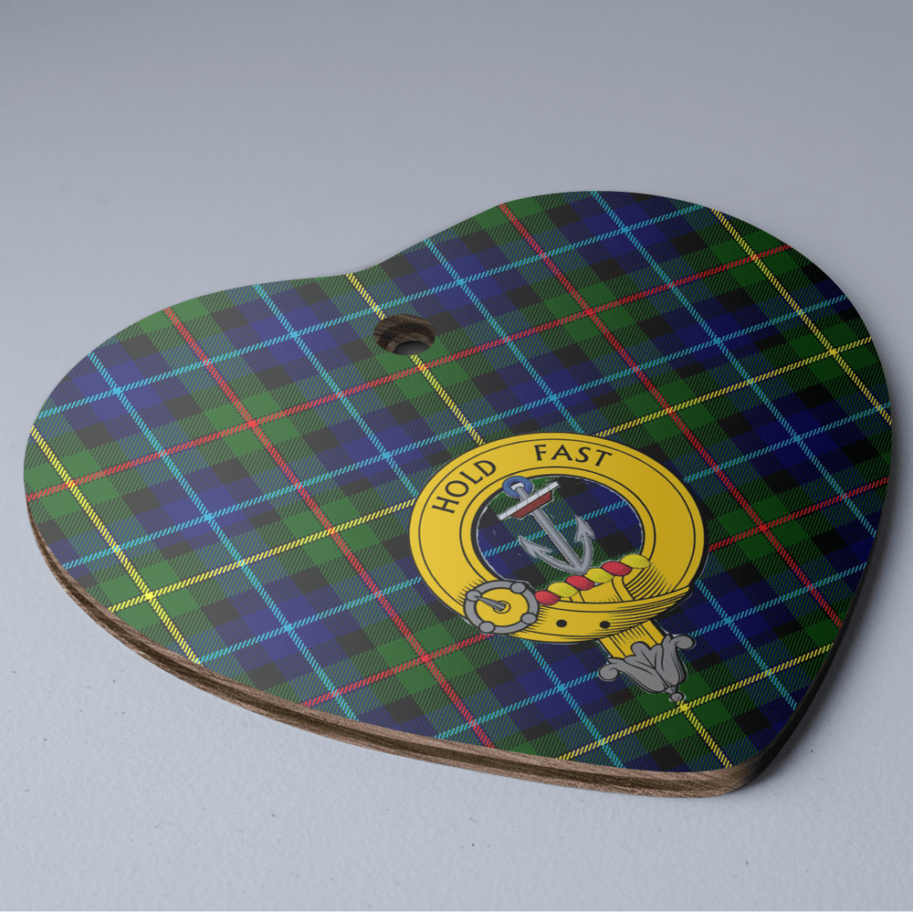 Clan Smith Modern Tartan Crest Heart Ceramic Ornament CX37 Smith Modern Tartan Tartan Christmas   