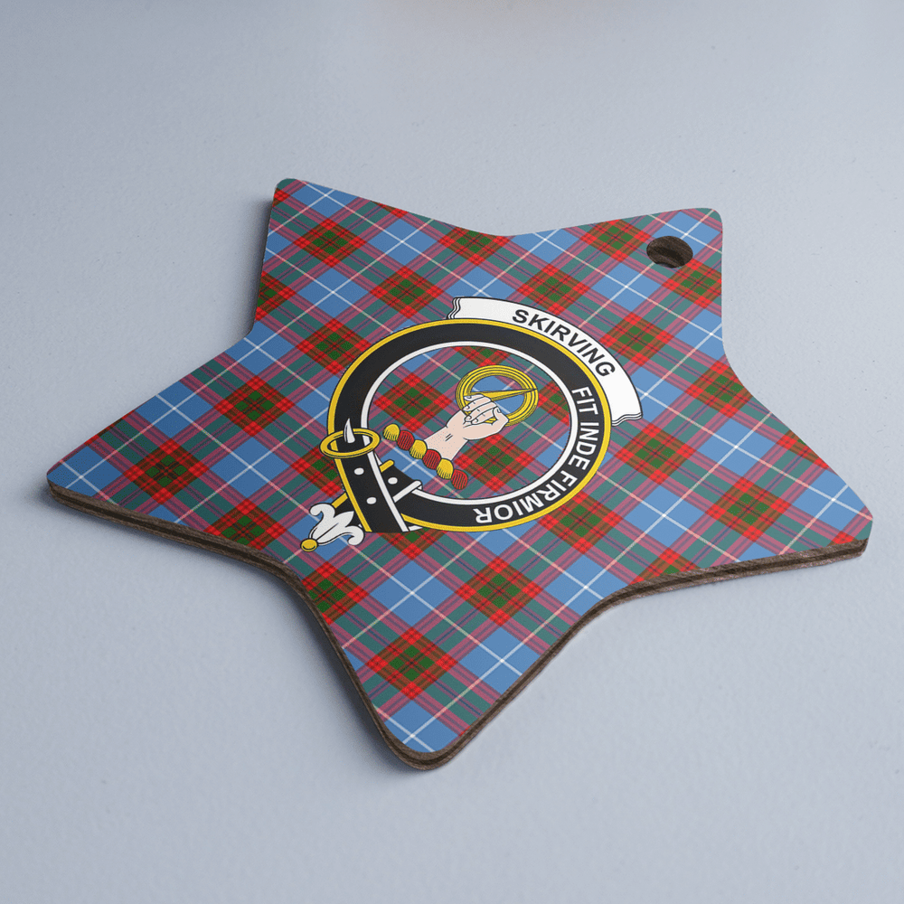 Clan Skirving (Edinburgh) Tartan Crest Star Ceramic Ornament RC33 Skirving (Edinburgh) Tartan Tartan Christmas   