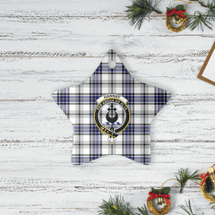 Clan Hannay Tartan Crest Star Ceramic Ornament MV67 Hannay Tartan Tartan Christmas   