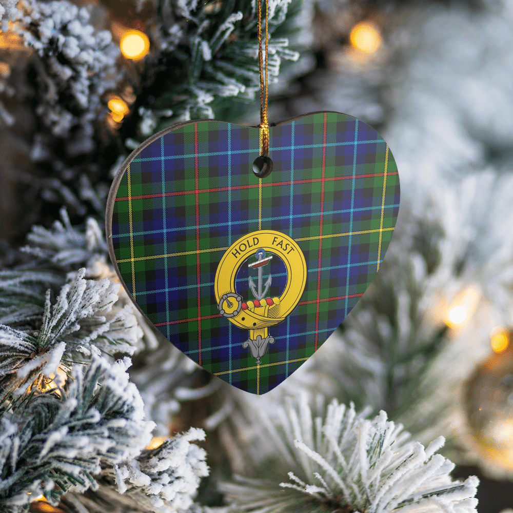 Clan Smith Modern Tartan Crest Heart Ceramic Ornament CX37 Smith Modern Tartan Tartan Christmas   