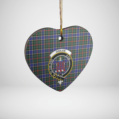 Clan Ogilvie Hunting Modern Tartan Crest Heart Ceramic Ornament EW72 Ogilvie Hunting Modern Tartan Tartan Christmas   