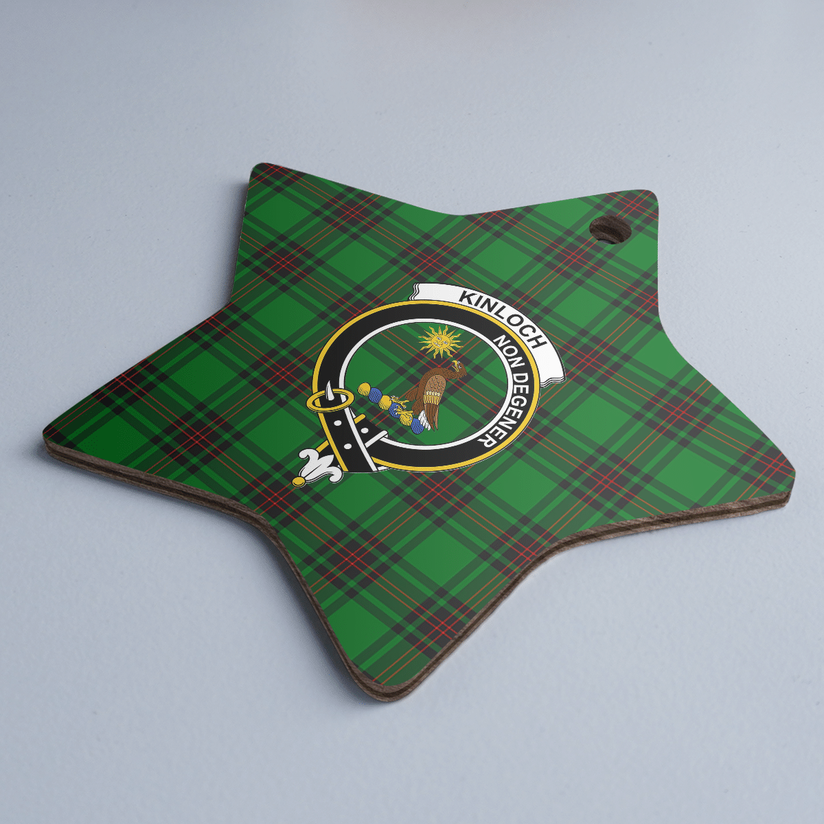 Clan Kinloch Tartan Crest Star Ceramic Ornament XO58 Kinloch Tartan Tartan Christmas   