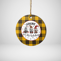 Clan MacLeod of Lewis Ancient Tartan Tartan Crest Gnome Round Ceramic Ornament GP25 MacLeod of Lewis Ancient Tartan Tartan Christmas   