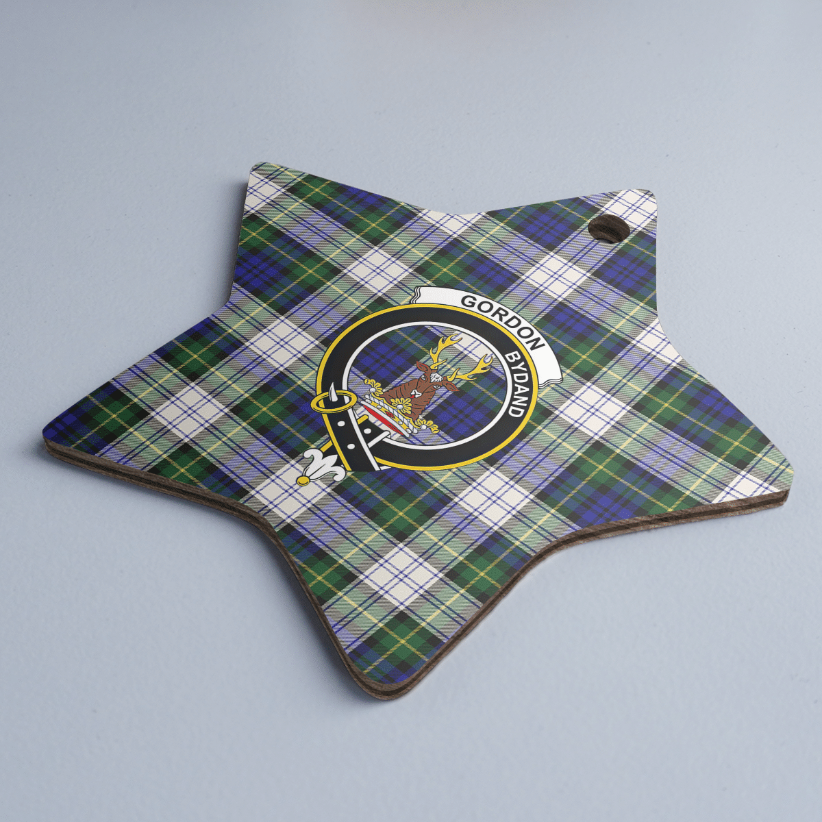 Clan Gordon Dress Modern Tartan Crest Star Ceramic Ornament WM49 Gordon Dress Modern Tartan Tartan Christmas   