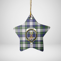 Clan Gordon Dress Modern Tartan Crest Star Ceramic Ornament WM49 Gordon Dress Modern Tartan Tartan Christmas   