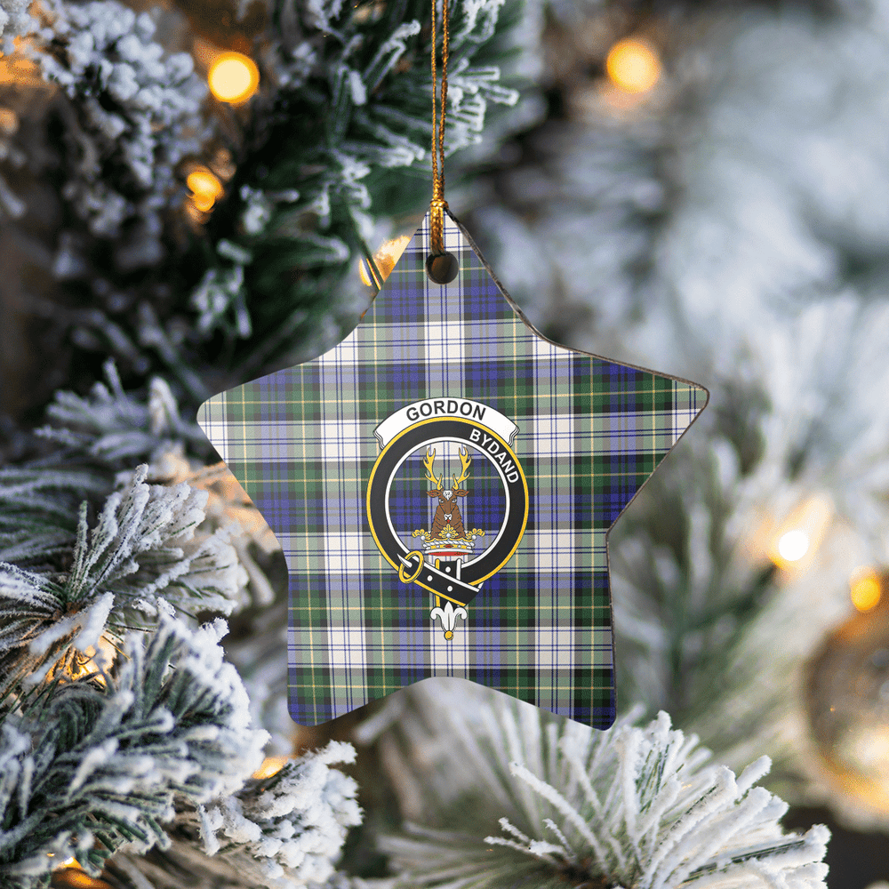 Clan Gordon Dress Modern Tartan Crest Star Ceramic Ornament WM49 Gordon Dress Modern Tartan Tartan Christmas   