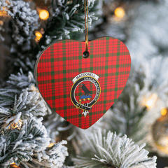 Clan MacDonnell of Keppoch Modern Tartan Crest Heart Ceramic Ornament WA25 MacDonnell of Keppoch Modern Tartan Tartan Christmas   