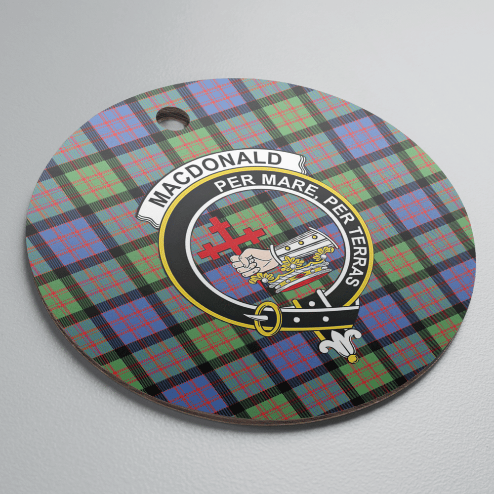 Clan MacDonald Ancient Tartan Crest Round Ceramic Ornament NC99 MacDonald Ancient Tartan Tartan Christmas   