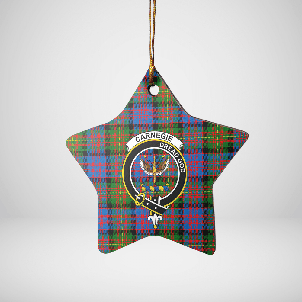 Clan Carnegie Ancient Tartan Crest Star Ceramic Ornament IT40 Carnegie Ancient Tartan Tartan Christmas   