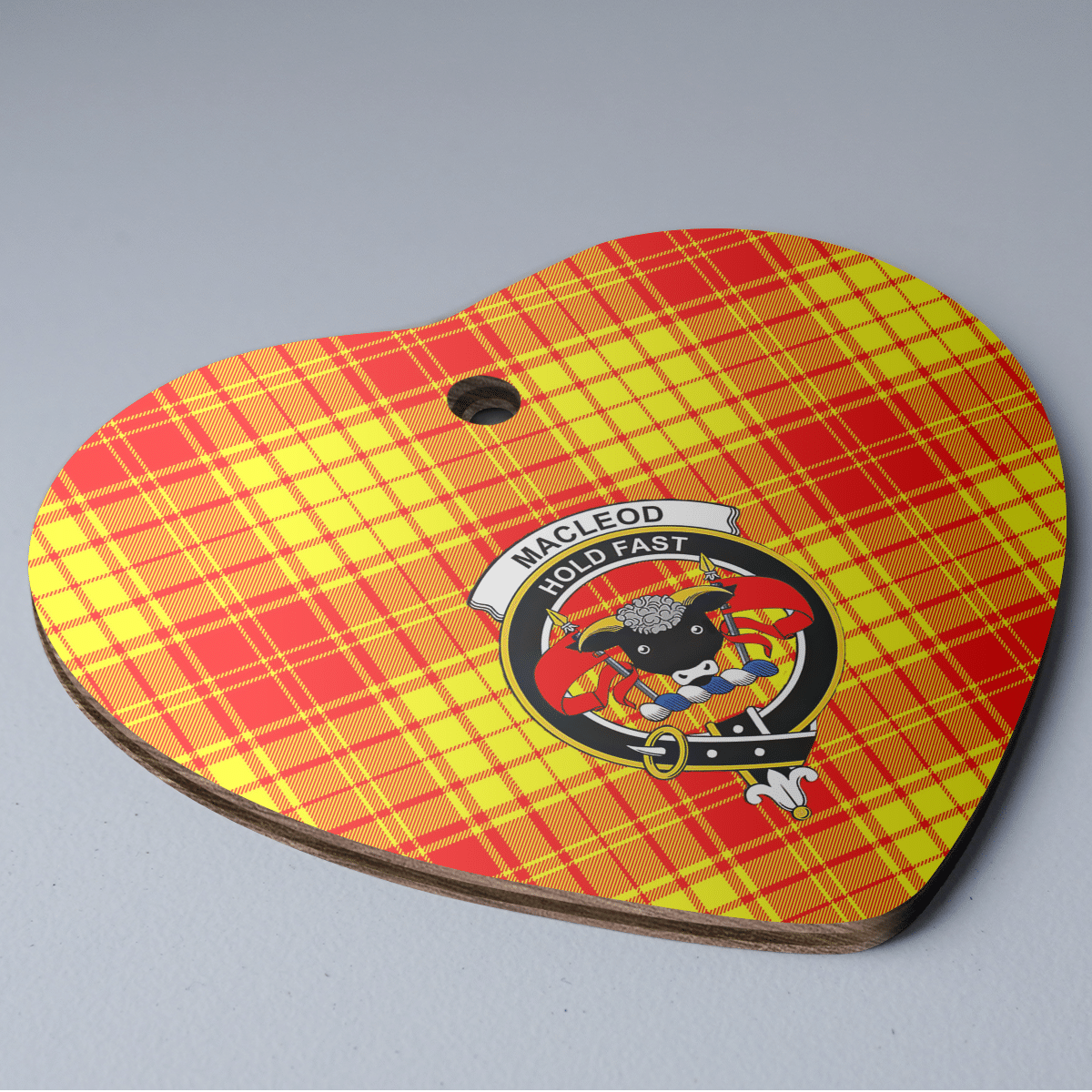 Clan MacMillan Tartan Crest Heart Ceramic Ornament VE13 MacMillan Tartan Tartan Christmas   