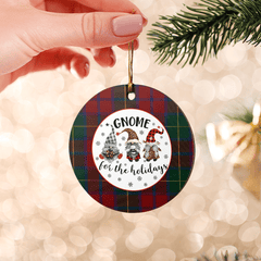 Clan McCarthy Tartan Tartan Crest Gnome Round Ceramic Ornament VT79 McCarthy Tartan Tartan Christmas   