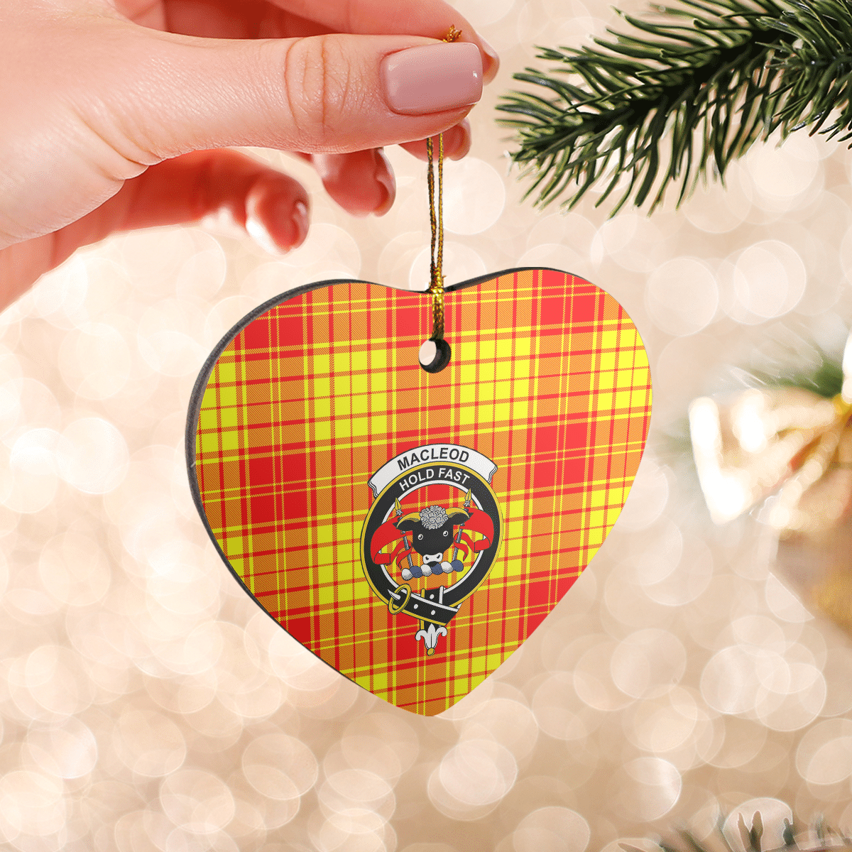 Clan MacMillan Tartan Crest Heart Ceramic Ornament VE13 MacMillan Tartan Tartan Christmas   