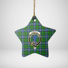 Clan Forsyth Tartan Crest Star Ceramic Ornament NW67 Forsyth Tartan Tartan Christmas   