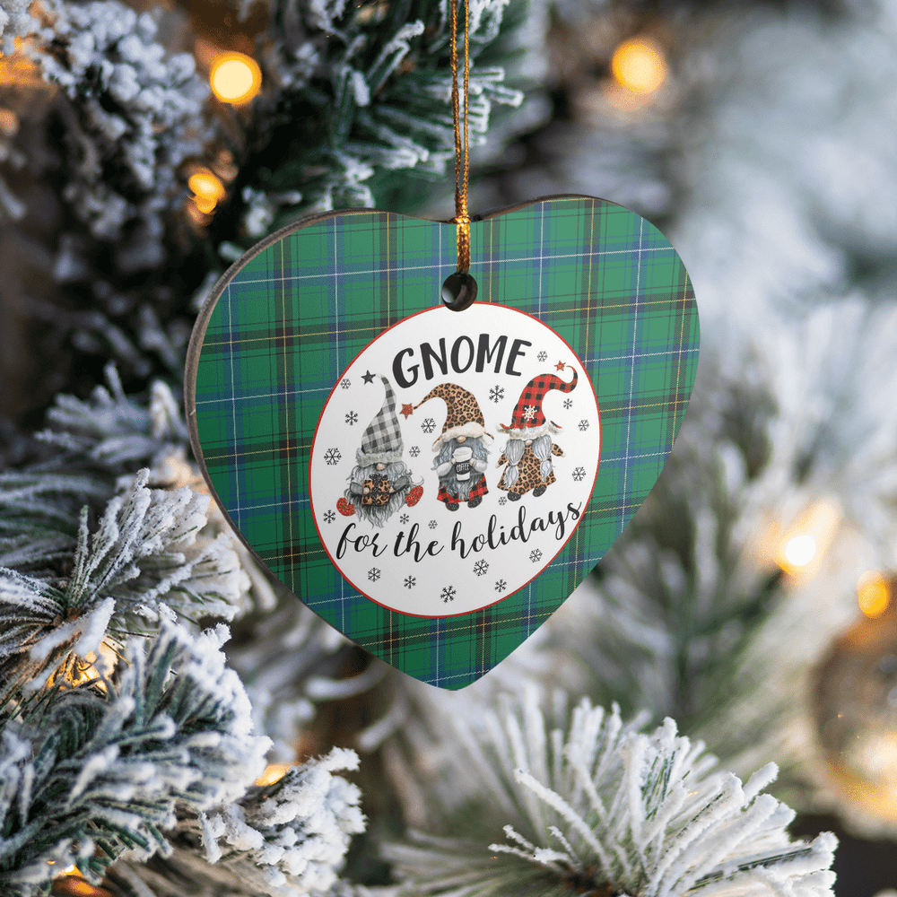 Clan Henderson Ancient Tartan Tartan Crest Gnome Heart Ceramic Ornament BT61 Henderson Ancient Tartan Tartan Christmas   