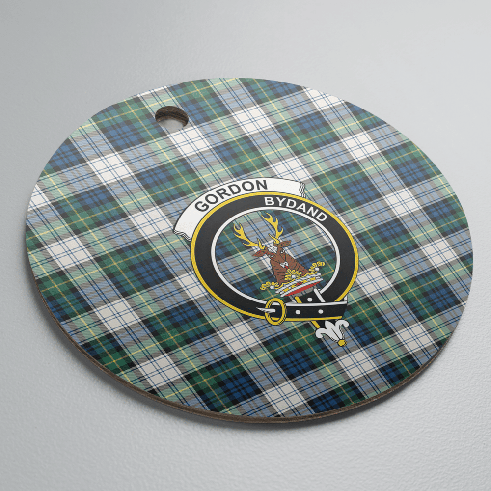 Clan Gordon Dress Ancient Tartan Crest Round Ceramic Ornament DW64 Gordon Dress Ancient Tartan Tartan Christmas   